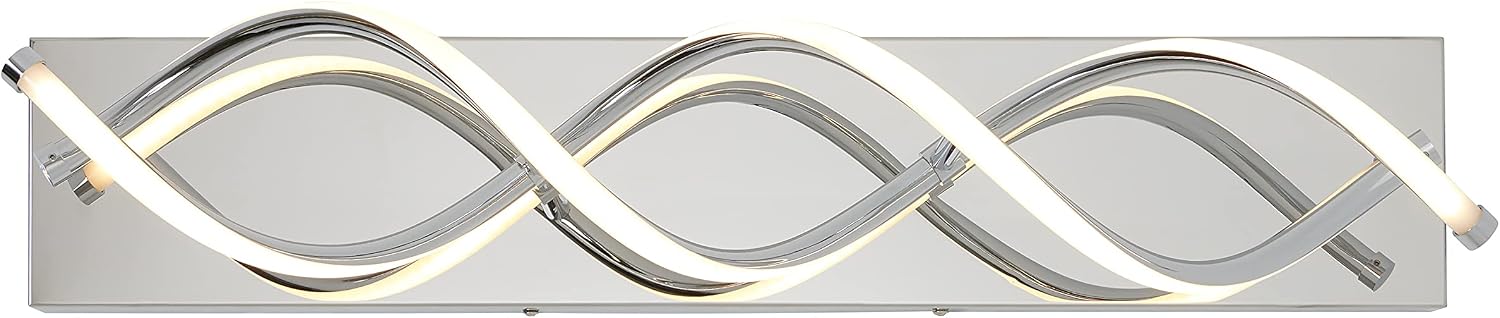 artika DNA Chrome Integrated LED Vanity Light – Modern Bathroom Lighting Fixture – 19W, 1100 Lumens – Dimmable, Energy Efficient LED Light – Easy Installation, Chrome Finish
