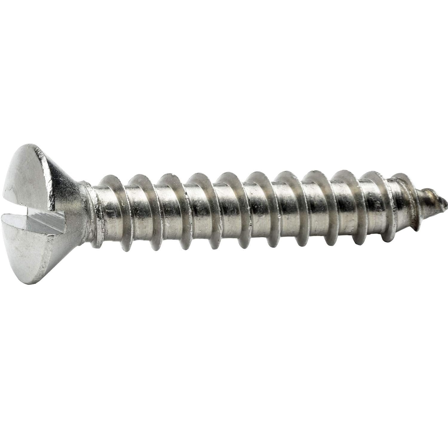 #10 x 1' - Oval Head Sheet Metal Screws Stainless Steel Slotted Drive 500 Pcs self Tapping Screws Metal B2B