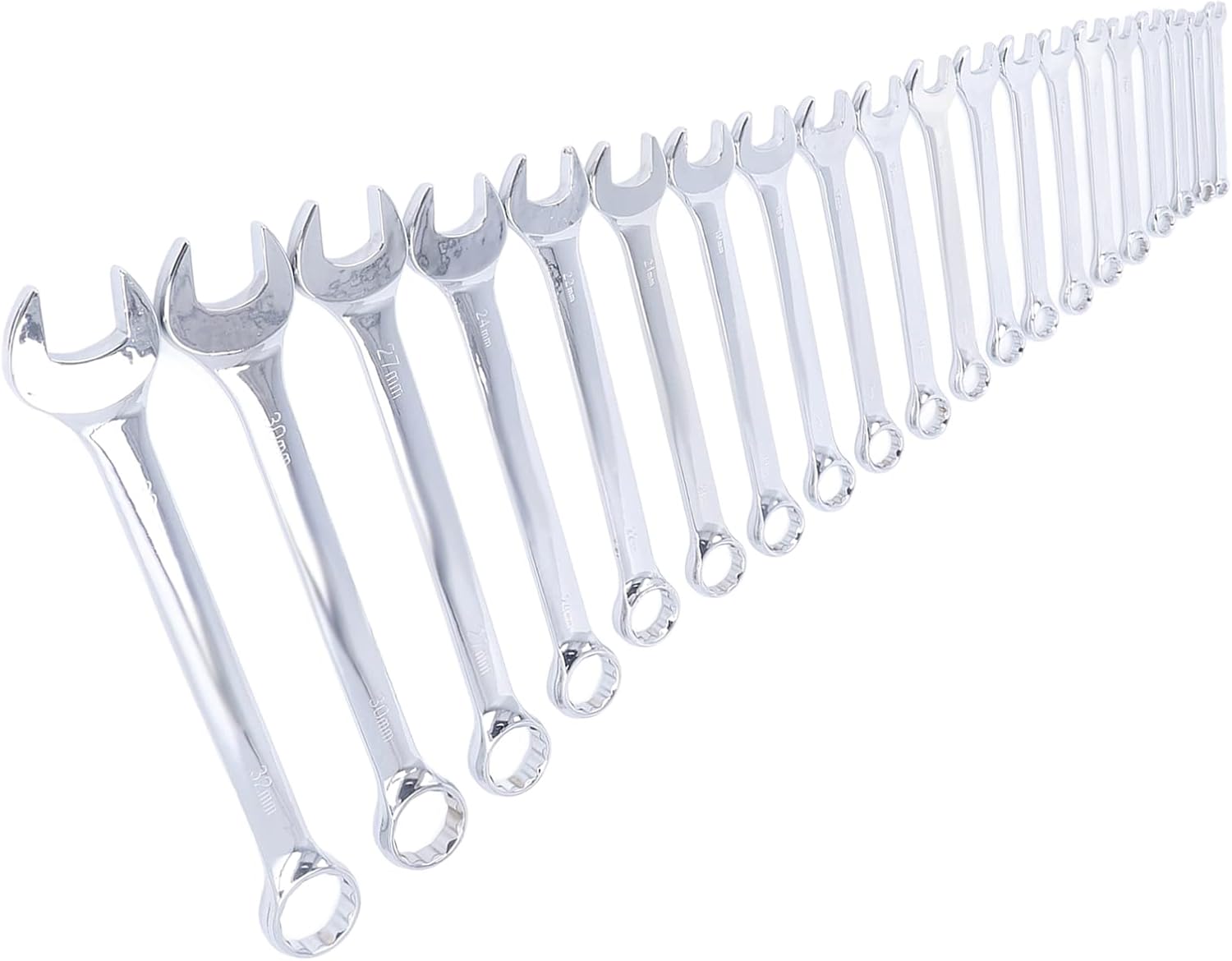 Combination Wrench Set Metric 20Pcs Vanadium Steel Spanner Chrome Plated Dual Wrenches Hand Tool for Mechanics and DIY Enthusiasts 6mm to 32mm
