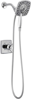 Delta Faucet Ashlyn 17 Series Dual-Function Shower Trim Kit with 2-Spray Touch-Clean In2ition 2-in-1 Hand Held Shower Head with Hose, Chrome T17264-I (Valve Not Included)