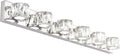 Aipsun 6 Lights 41in Crystal Vanity Lights Over Mirror Long Bathroom Lighting Fixture Modern LED Vanity Light for Bathroom,White Light 6000K