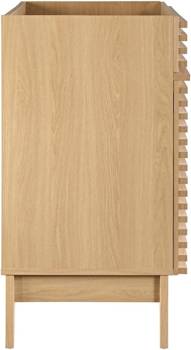 Modway Render 36' Bathroom Vanity Cabinet in Oak - Sink Basin Not Included