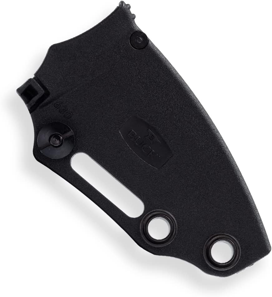 Buck Knives 630 Paklite Hide Pro Fixed Blade Hunting Knife, 2 3/4' S35VN Steel Blade, Micarta Handle, with Sheath