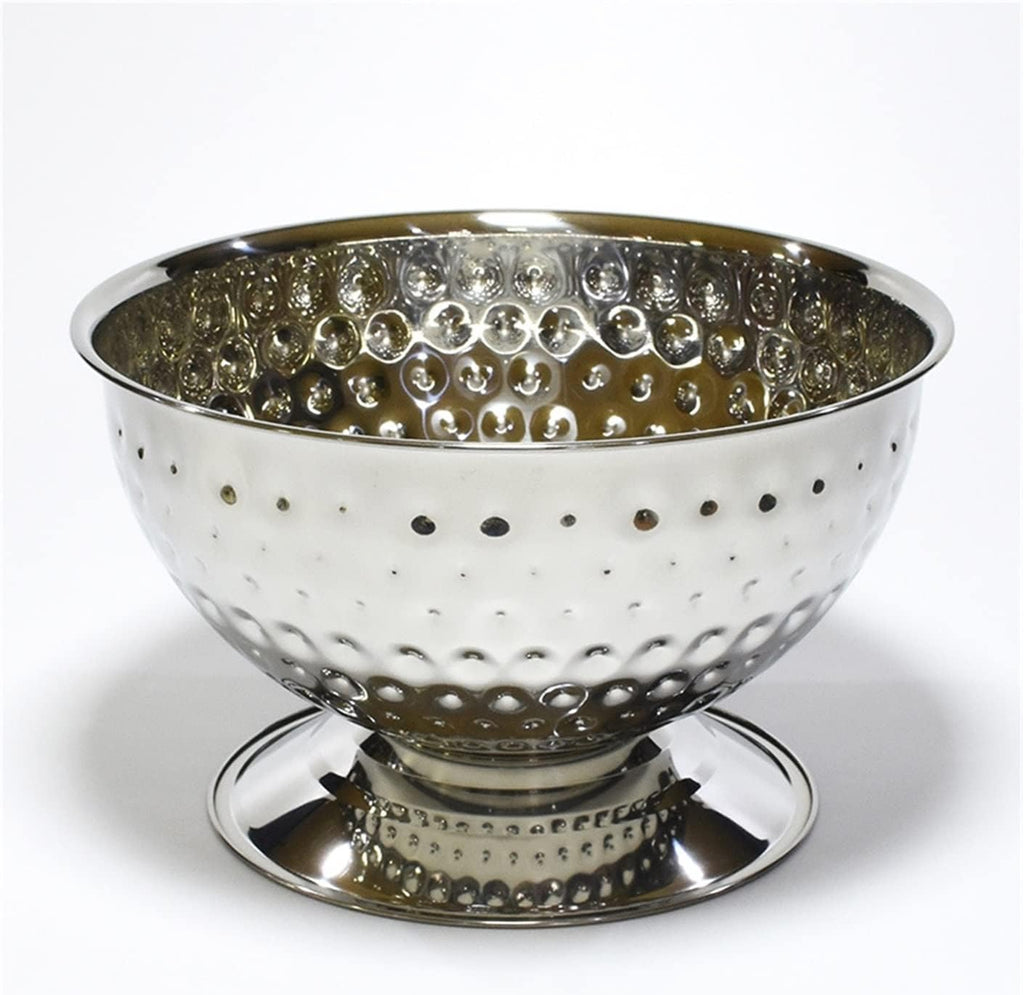 Ice Bucket Champagne Bucket Ice Bucket Container Multifunctional Champagne Basin Stainless Steel Hammer Basin Bar Ktv Ice Wine Basin for Families, Parties Ice Bucket Beverage Tub (Color : Brass)