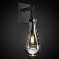 Raindrop Wall Sconces Black Sconces Wall Decor Modern Wall Lighting Glass Bathroom Sconces Indoor Vanity Light Wall Lamp for Bedroom Living Room Stair (1 Pack)