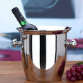 Ice Buckets for Parties Stainless Steel Thickened Ice Bucket Wine Cool Champagne Cooler Ice Bucket for Hotel Bar Party Champagne Bucket Bar Accessories(5l)