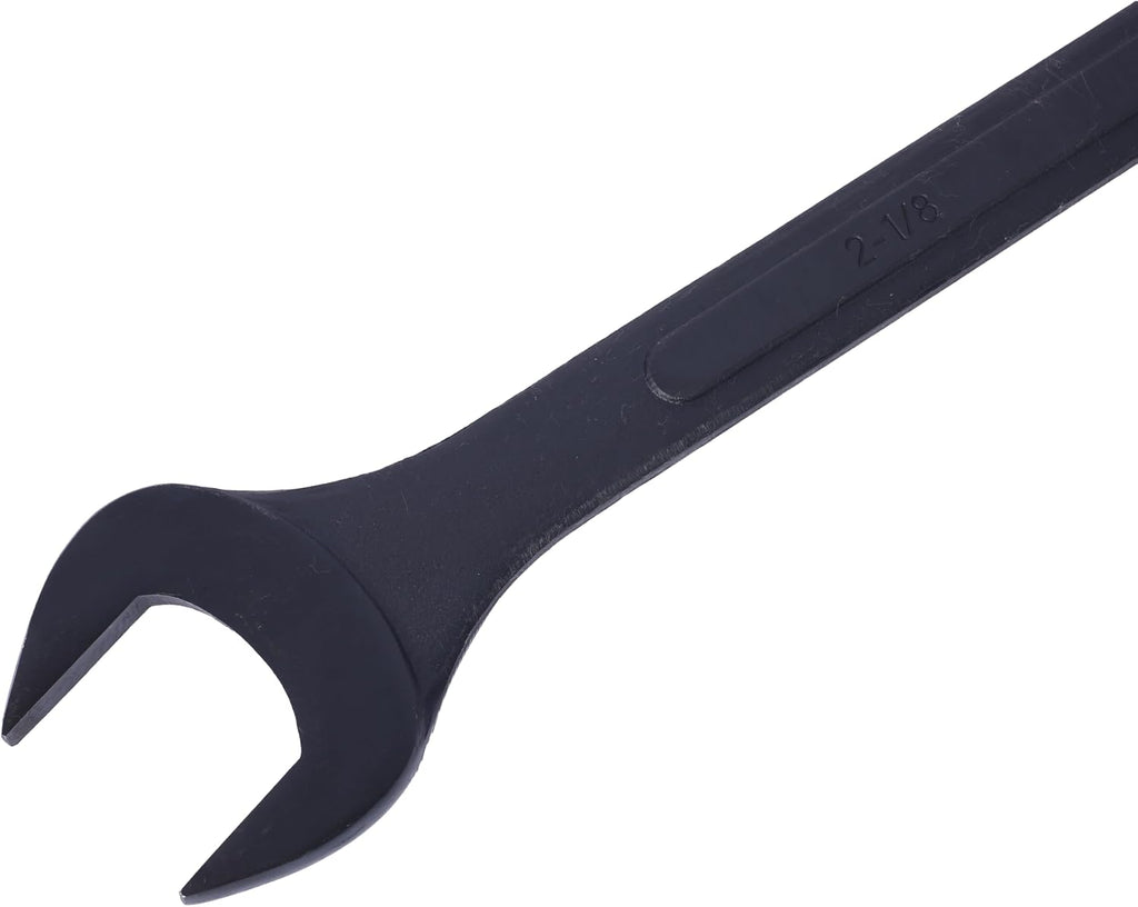 SAE Jumbo Combination Wrench Set, Extra Large 4-Piece, 2-1/8' to 2-1/2' Sizes, Black Oxide Finish, Carbon Steel, Includes Storage Bag