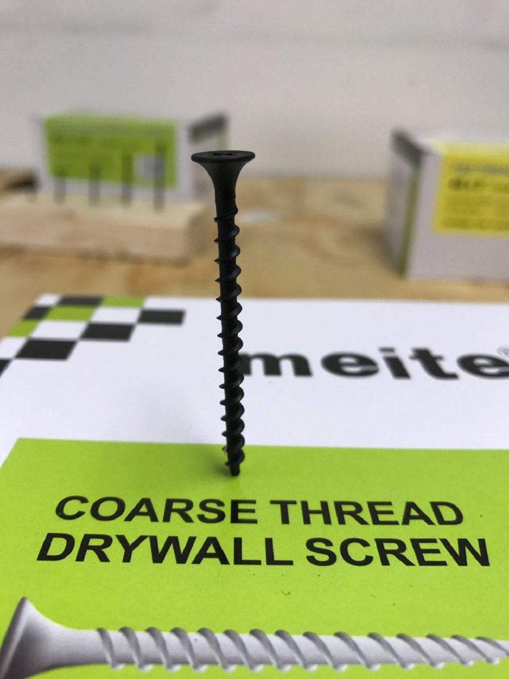 meite #8 Coarse Thread Drywall Screws 3-Inch Leg Length with Bugle Head Phillips Drive Drywall Screw Nails, 2000 Per Case