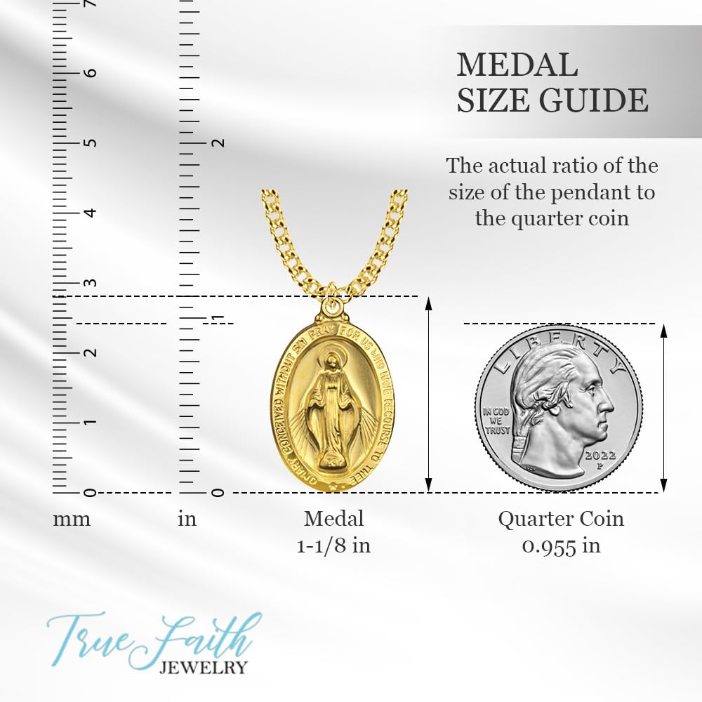 True Faith Jewelry Medal Oval 1-1/8 Inch