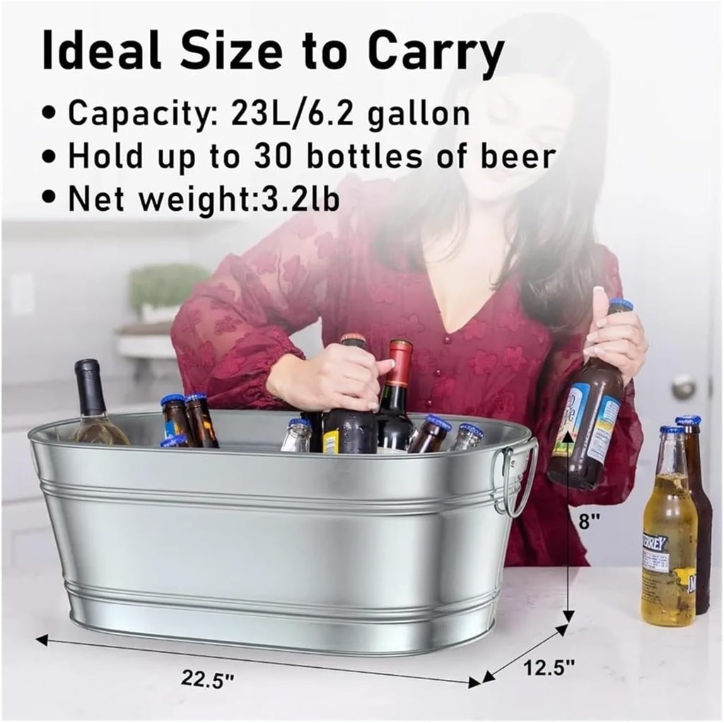 Ice Bucket - Beverage Tub Beer Ice Buckets for Parties- Champagne and Wine Buckets with Handles - Ice Storage(2 Packs)