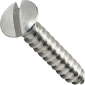 #12 x 2-1/2' - Oval Head Sheet Metal Screws Stainless Steel Slotted Drive 500 Pcs self Tapping Screws Metal B2B