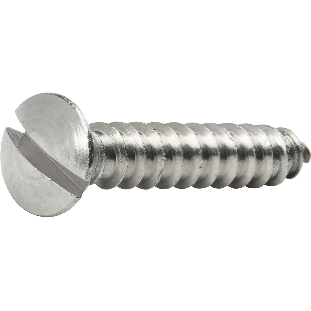 #10 x 2-1/2' - Oval Head Sheet Metal Screws Stainless Steel Slotted Drive 500 Pcs self Tapping Screws Metal B2B