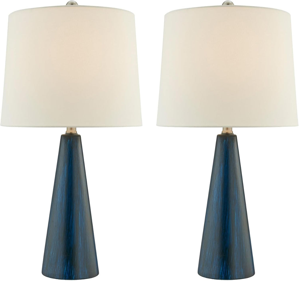 Lite Source Pillan 24 1/4' Blue Ceramic Table Lamps Set of 2