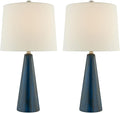 Lite Source Pillan 24 1/4' Blue Ceramic Table Lamps Set of 2