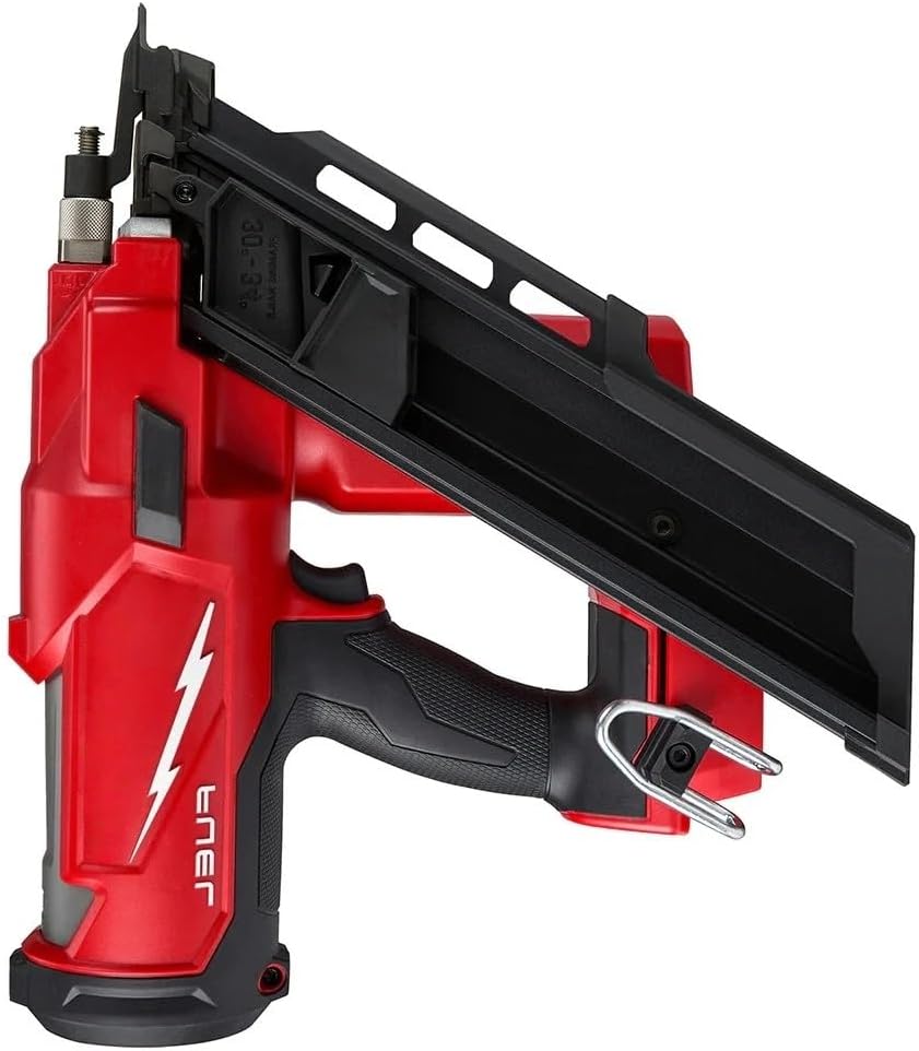 2745-20 for Milwaukee M18 Power Cordless Framing Nailer - Bare Tool | Pivoting Rafter Hook Tool Free Drive Depth Adjustment W/Belt Hook