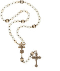 THE CATHOLIC COMPANY Stone Bead Rosary – Catholic Prayer Beads, Traditional Devotional Design, Durable and Lightweight, Gift for Men and Women