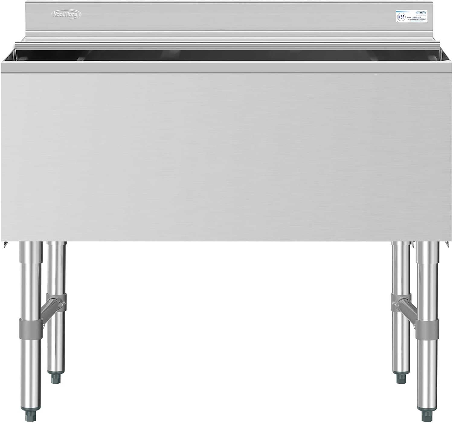 KoolMore 36 Inch Commercial Stainless Steel Underbar Ice Bin with Siding Lid, NSF Certified (KM-UIB-1836)