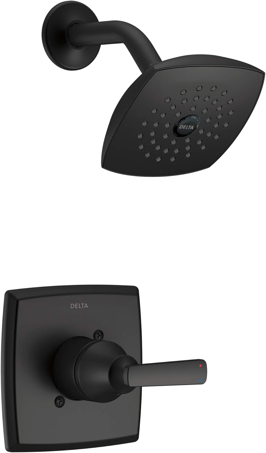 Delta Ashlyn 14 Series Shower Faucet Set, Matte Black Shower Head and Handle Set, Valve Trim Kit, Matte Black T14264-BL (Valve Not Included)