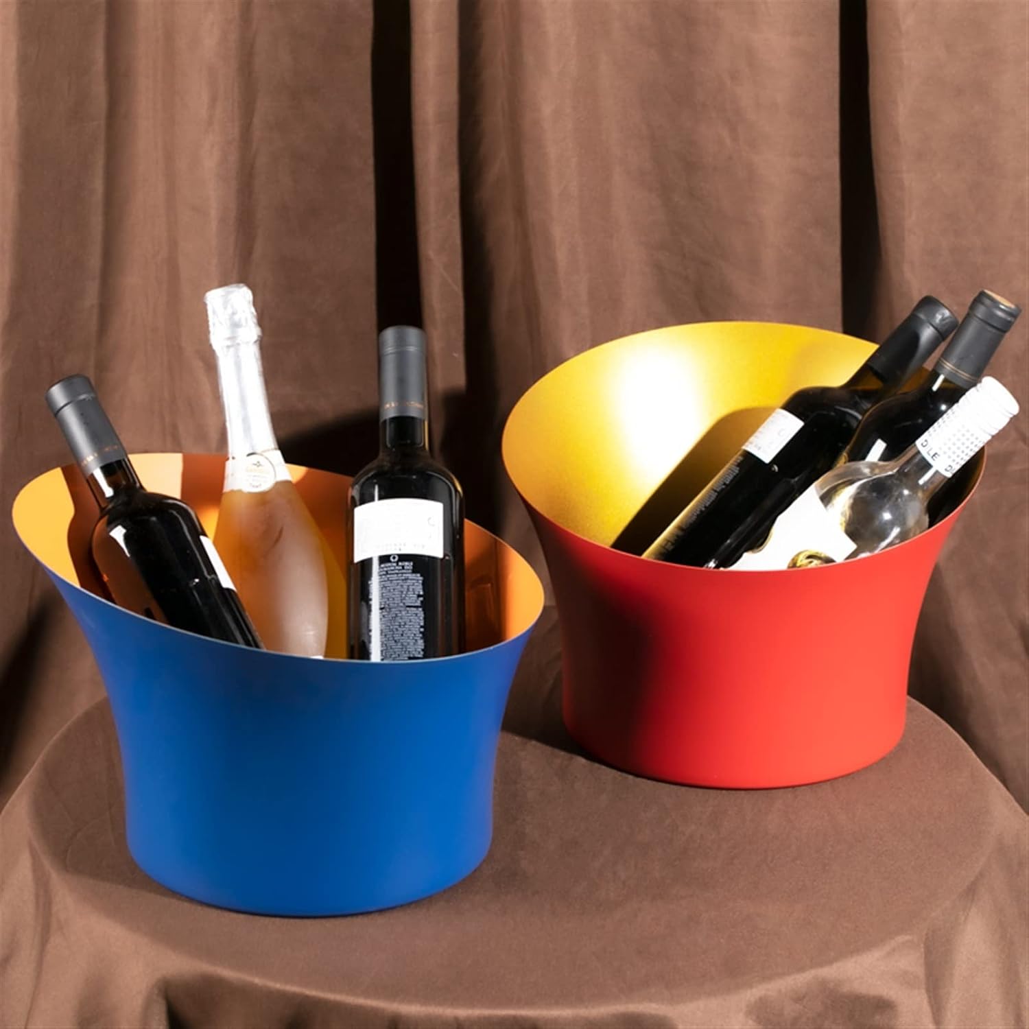 Ice Bucket Champagne Bucket Ice Buckets Stainless Steel Thickened Ice Buckets Champagne Bucket Bar Ktv Ice Bucket for Home Bar and Parties Ice Bucket Beverage Tub (Color : 1)