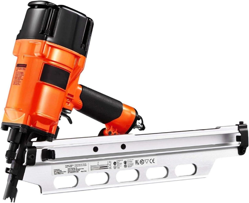 Framing Nailer 2-3.5 Inch 21 Degree Pneumatic Nail Gun, Full Round Head, 80-120 PSI, Pro Nailer for Wood Framing, Construction, Roofing & DIY Projects