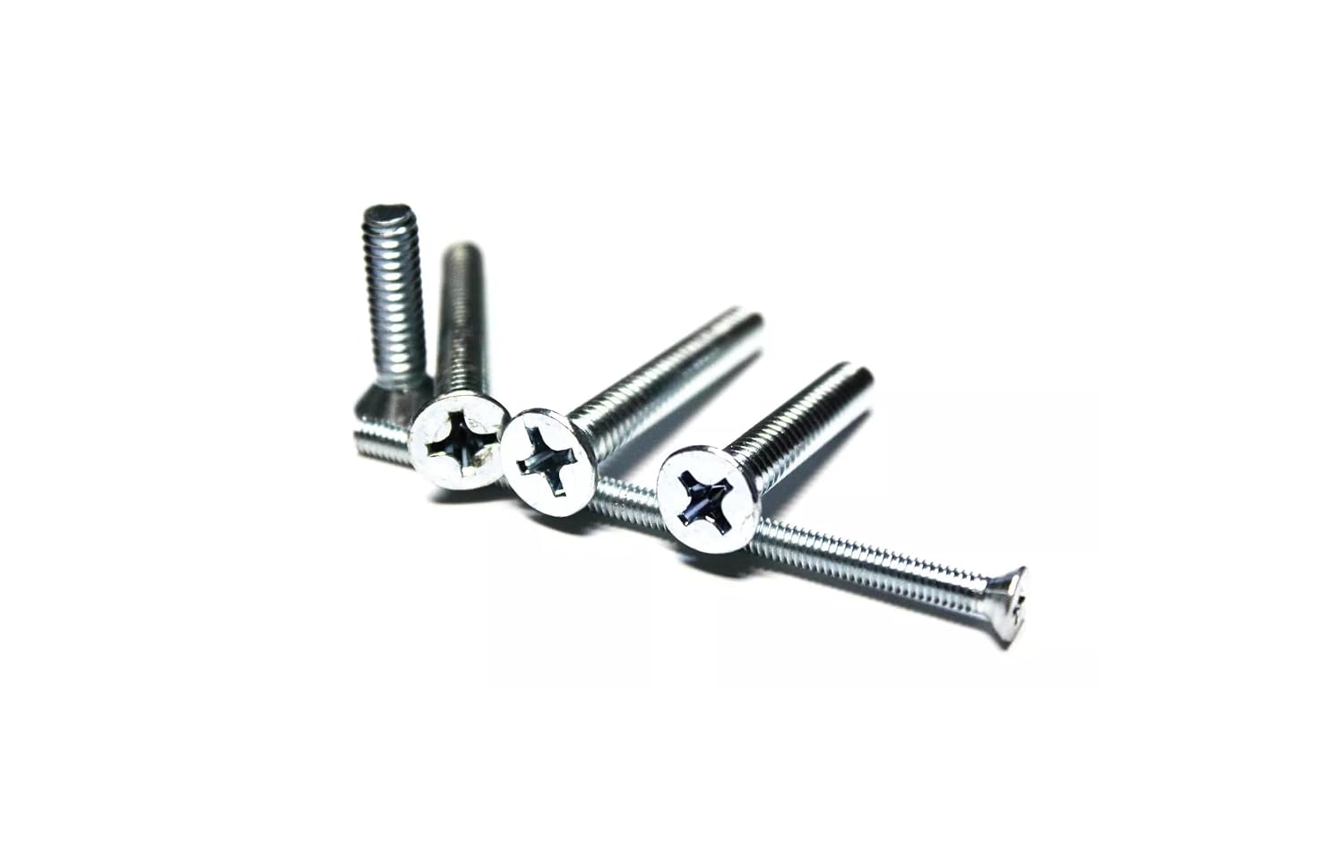 500 Pcs 12X3' Machine Screws Phillips Flat Head Zinc Fasteners Screws Set