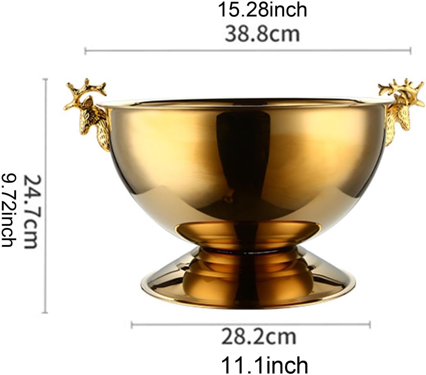 Ice Bucket Beverage Tub 14L Beer Wine Chiller Reusable Multipurpose Champagne Bucket Cooling Container for Holiday Restaurant, Gold(Gold)
