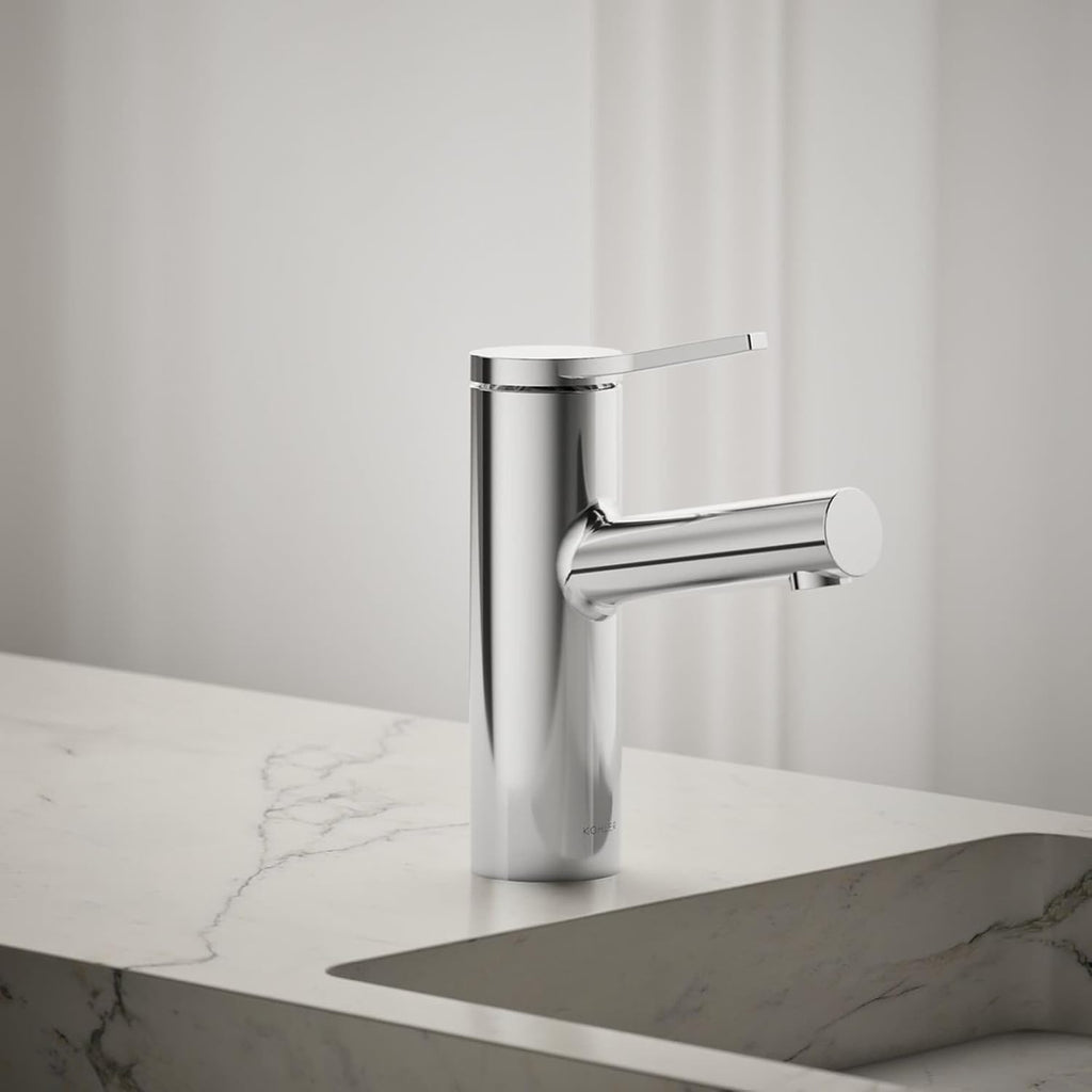 Kohler K-35048-4-BL Elate® Single-Handle Bathroom Sink Faucet, Bathroom Faucets, 1.2 GPM, Matte Black