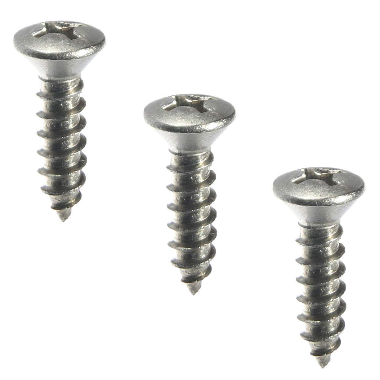 Phillips Oval Head Sheet Metal Screw 316 Stainless Steel #14 x 1' 250 Pcs self Tapping Screws Metal B2B