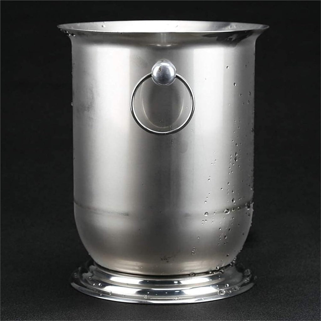 Ice Buckets for Parties, Stainless Steel Wine/Champagne Cooler Bucket Camping Beverage Carry Handle