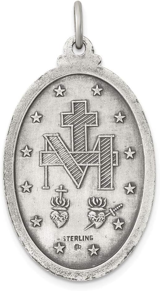 Sterling Silver Antiqued Miraculous Medal