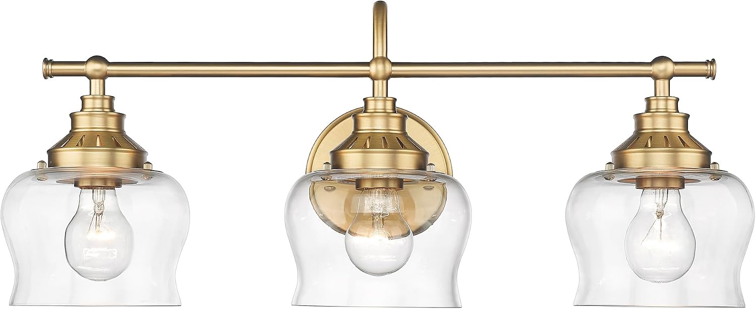 Golden Lighting Daphne 3-Light Brushed Champagne Bronze Bath Vanity 3610-BA3 BCB-CLR