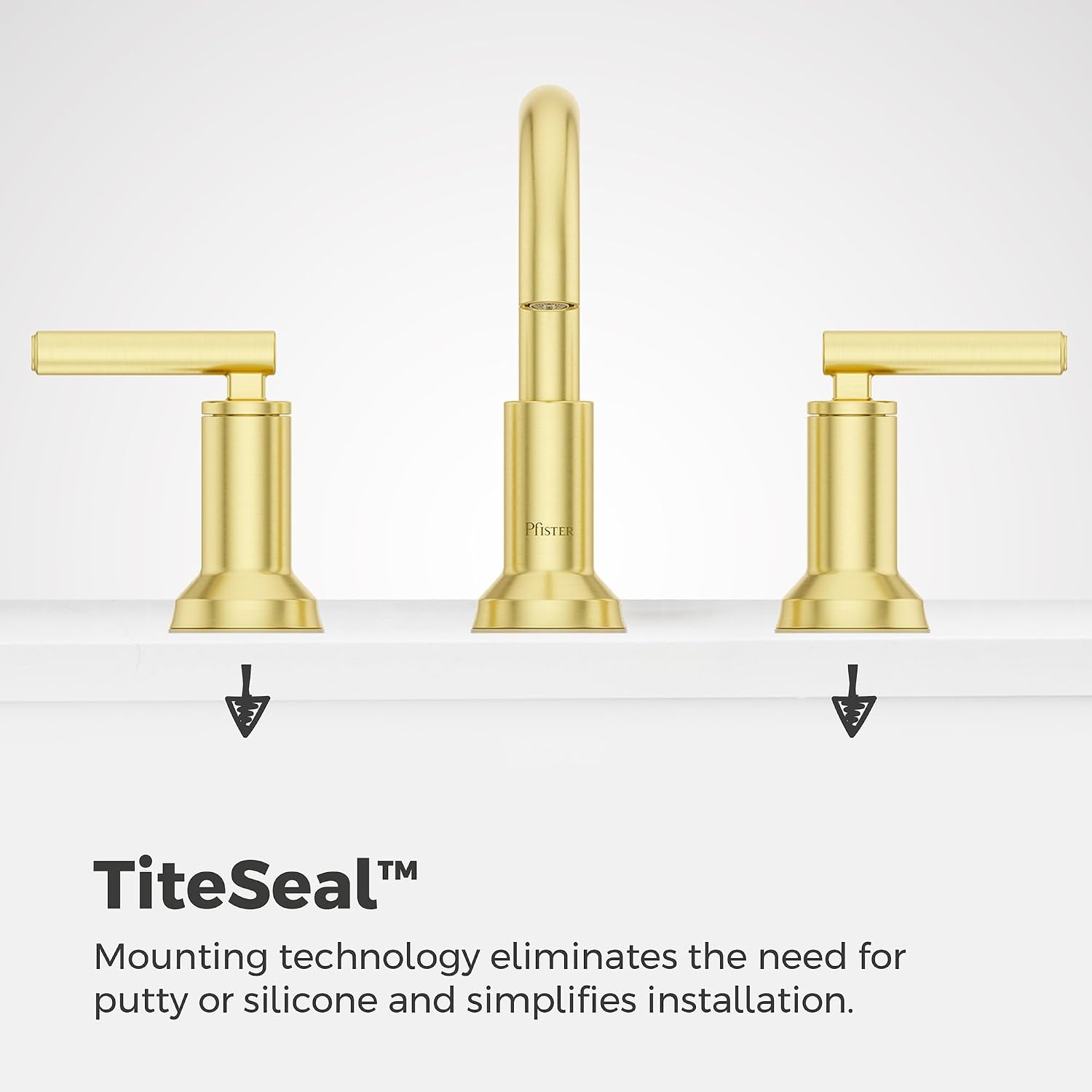 Pfister Capistrano Bathroom Sink Faucet, 8-Inch Widespread, 2-Handle, 3-Hole, NSF Certified, Brushed Gold Finish, LF049CSOBG (Pack of 3)