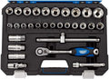 Draper 16452 1/2-Inch Square Drive Metric Micro Satin Chrome 30 Piece Socket Set