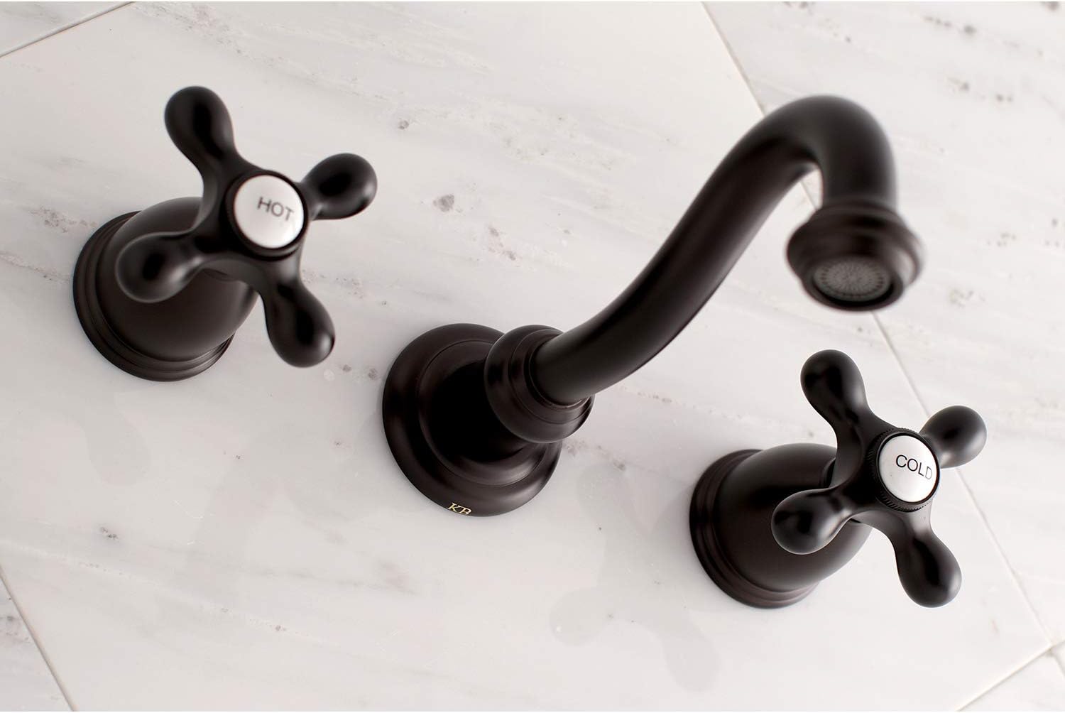 Kingston Brass KS3125AX Vintage 2-Handle Wall Mount Bathroom Faucet, Oil Rubbed Bronze