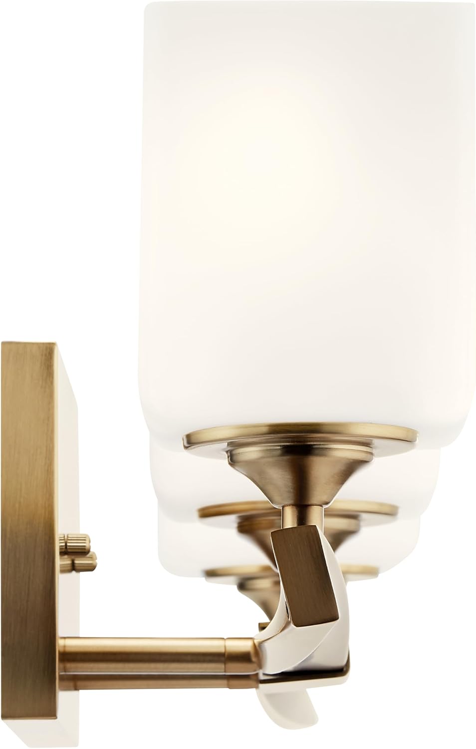 Kichler Marette 23' 3-Light Bathroom Vanity Light Fixture with Satin Etched Cased Opal Glass in Champagne Bronze for Bathroom and Powder Room (23' x 8.25' x 6'), 55002CPZ