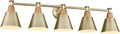 FEMILA Bathroom Light Fixtures, Modern Bathroom Vanity Light with Hammered Metal Shade, Sconces Wall Lighting for Mirror Kitchen Bedroom, Gold, 37'