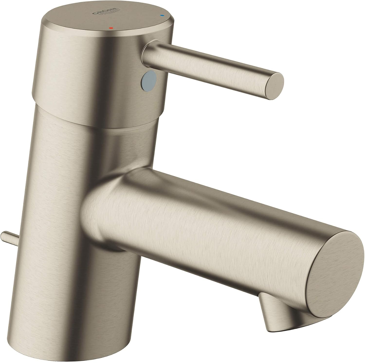 GROHE 34702EN1 Concetto, Single Hole Single-Handle XS-Size Bathroom Faucet 1.2 GPM, Brushed Nickel
