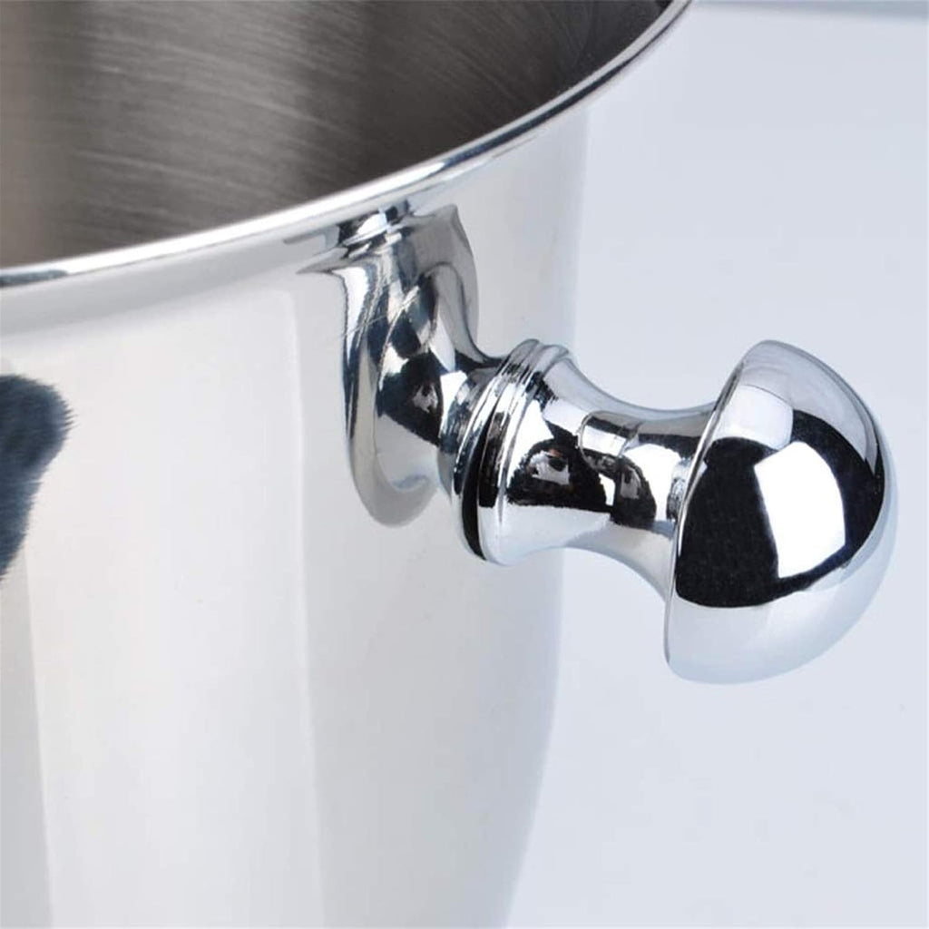 Bucket Stainless Steel Ice Buckets with Tongs, Wall ice bucket,Wine for Paties and Bar,Outdoor