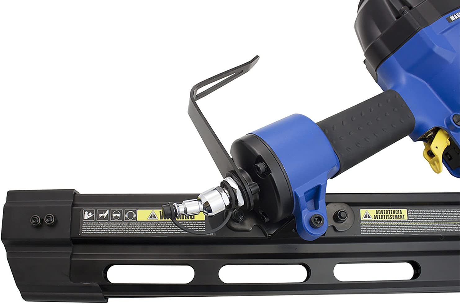 Estwing Pneumatic 34 Degree Framing Nailer, 2'–3-1/2' Framing Nails, Lightweight Magnesium Nail Gun with Depth Adjustment, Dual Trigger & Swivel Fitting, Includes Belt Hook & Carry Bag, EFR2190