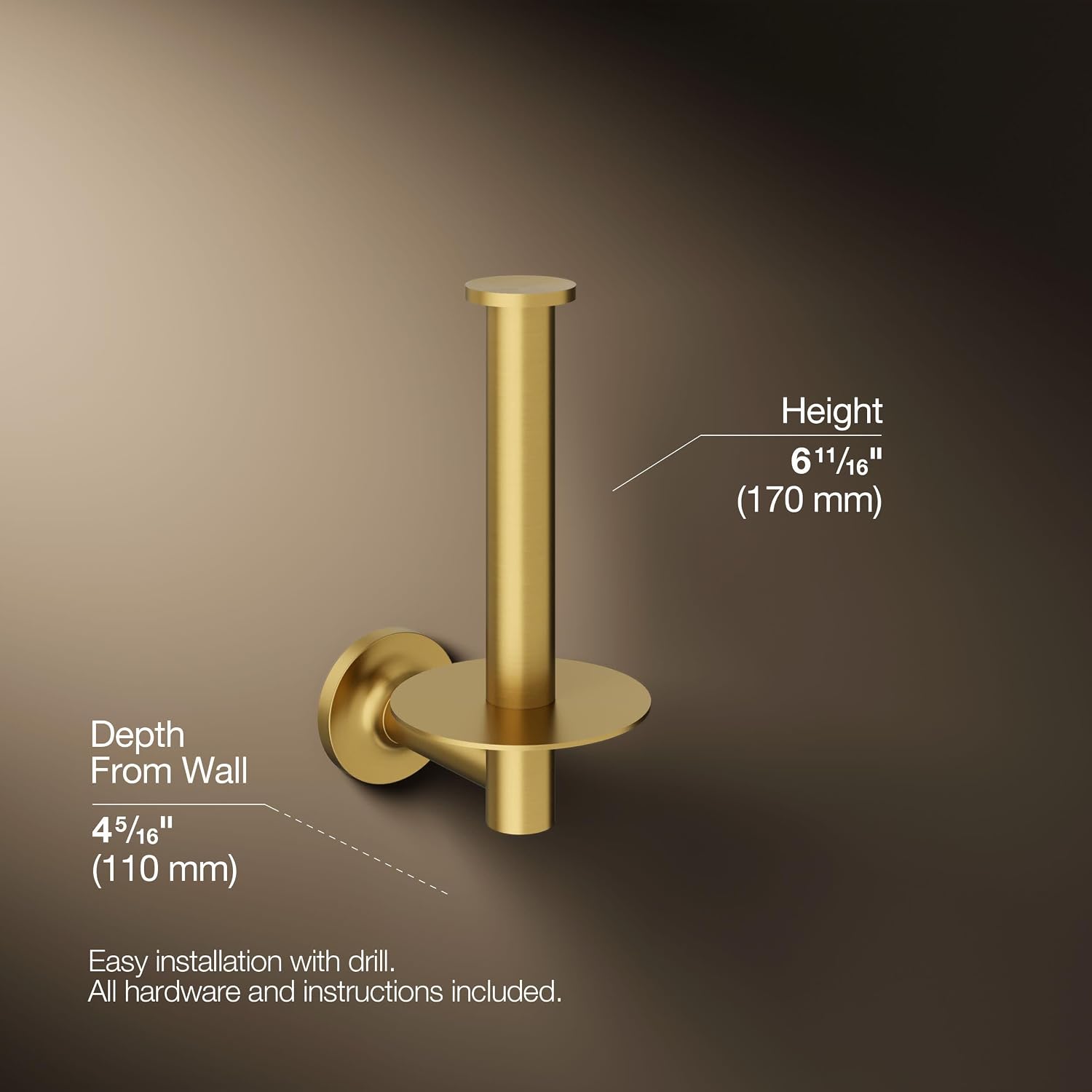 Purist Wall Mounted Euro Toilet Paper Holder