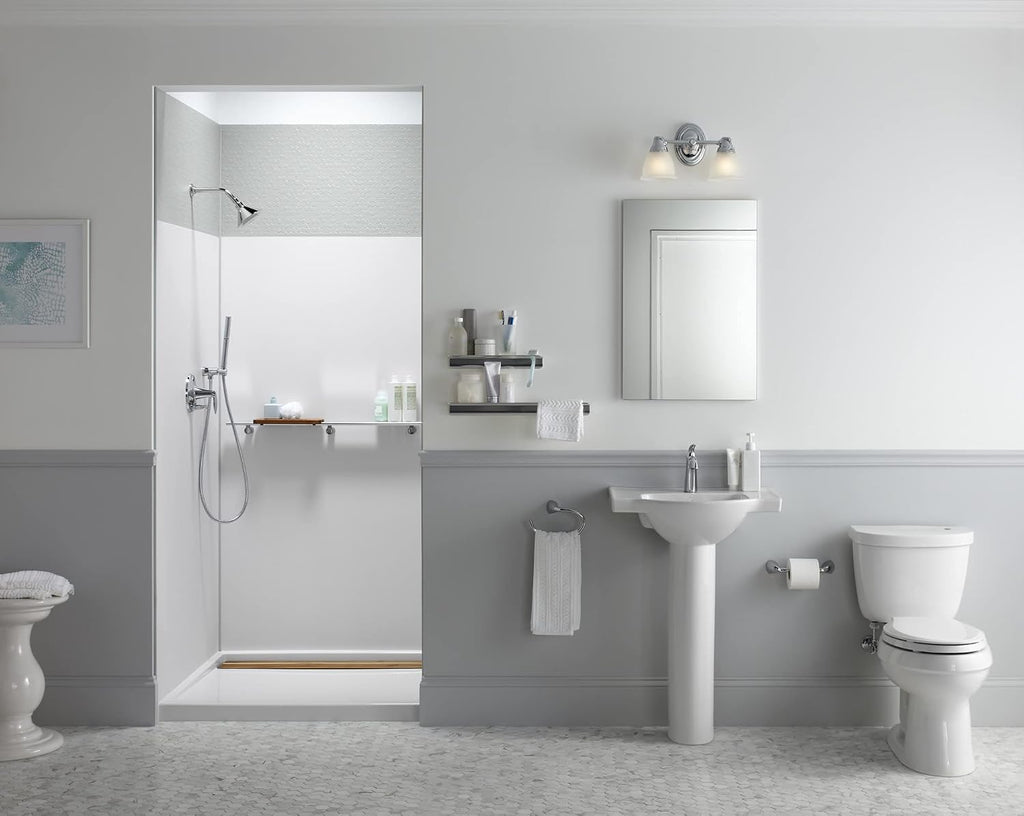 KOHLER Forte Bathroom Vanity Light Fixture, Wall Sconce Lighting, Position Facing Up or Down, UL Listed, 2 Light, Polished Chrome