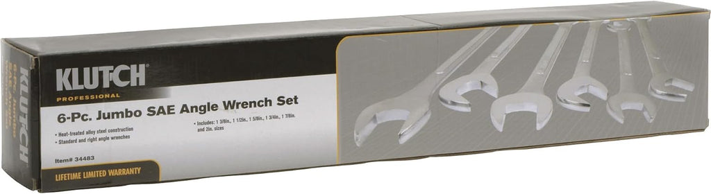 Klutch Jumbo SAE Angle Wrench Set - 6-Pc.