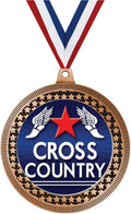 Crown Awards 2.75' Cross Country Award Medal, Bronze Vega Cross Country Team Trophy Award Includes Free Neck Ribbon