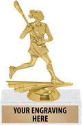 6' Gold Girls Lacrosse Trophies - Personalized Lacrosse Trophy Awards Prime
