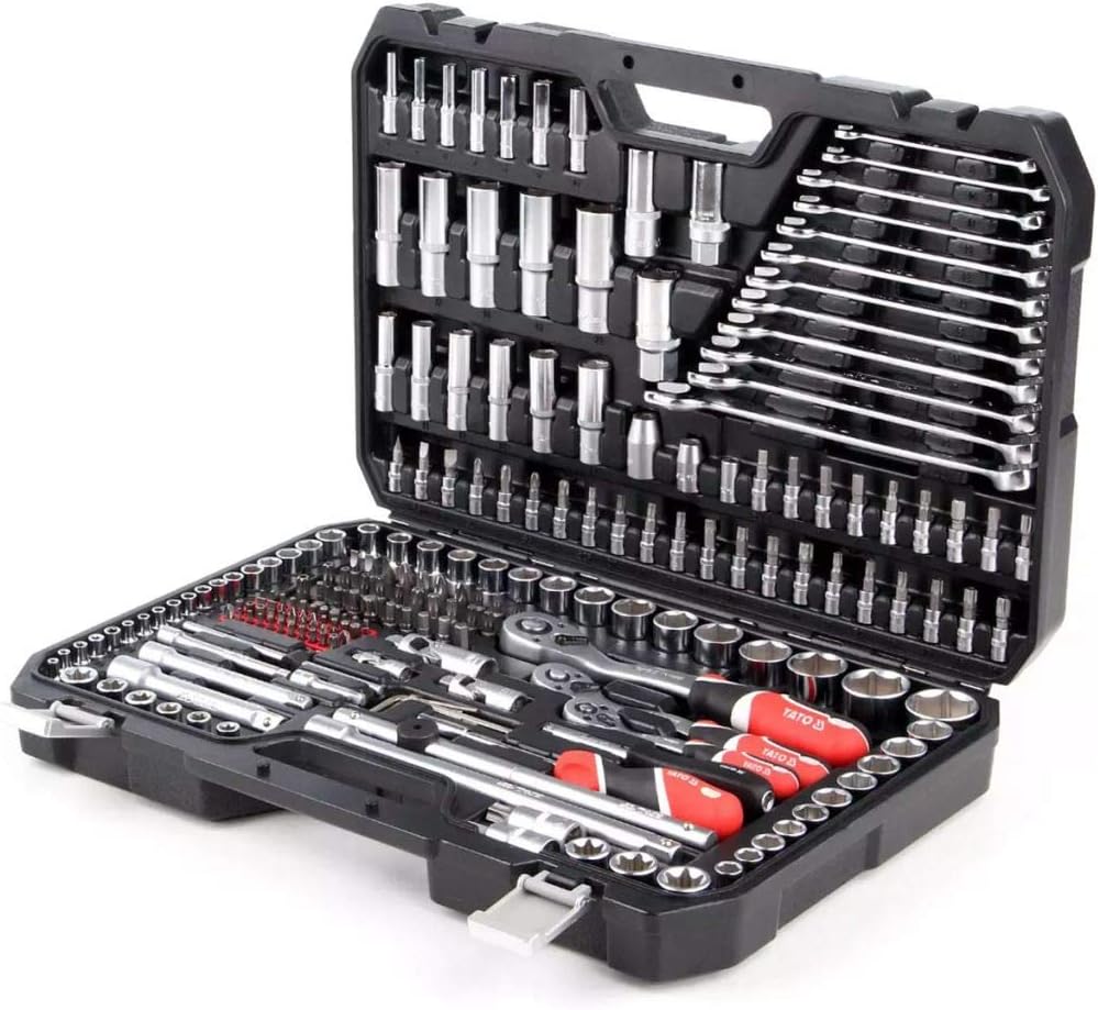 Yato YT-38841 216-Piece Socket Spanner Set – 1/4 Inch, 3/8 Inch and 1/2 Inch