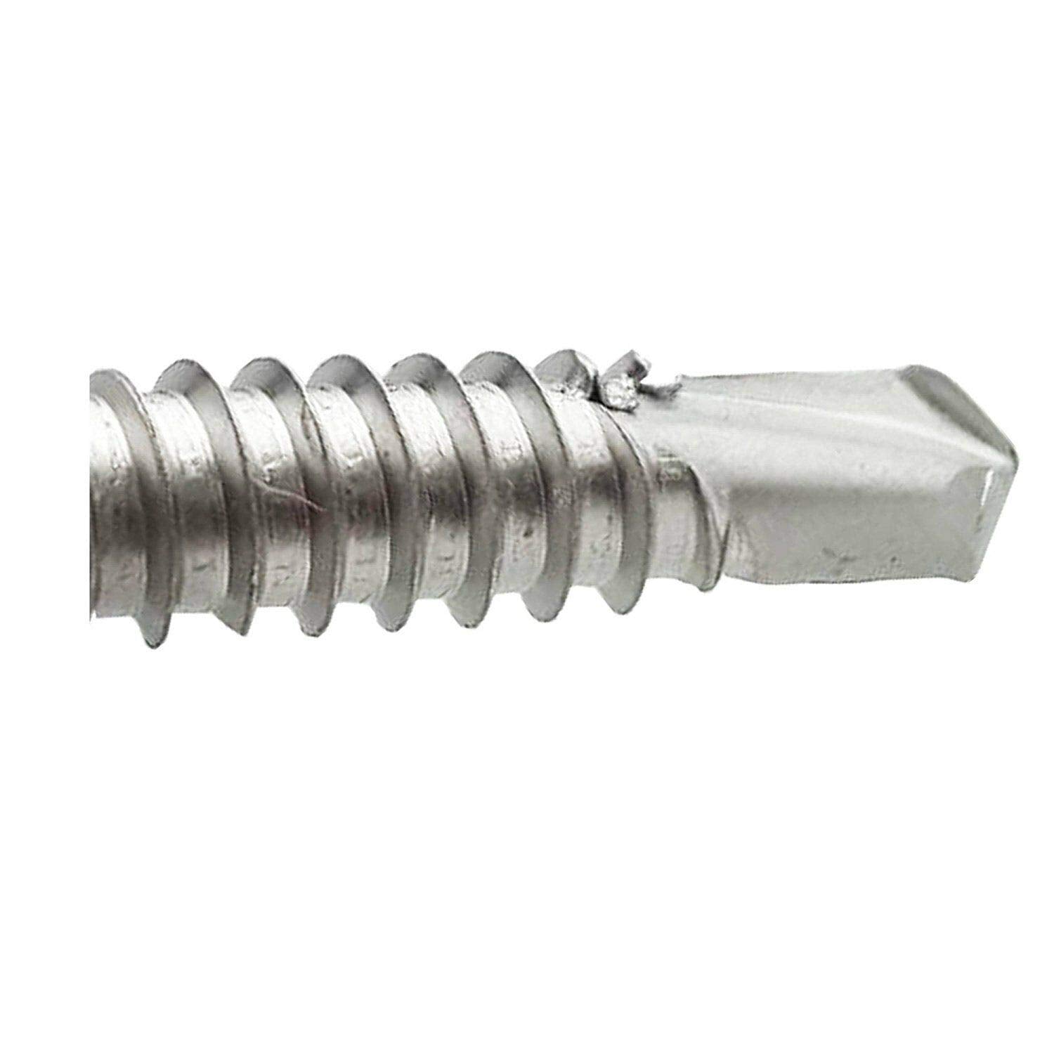 #10 x 1' - Hex Head Self Drilling Metal Tek Screws Stainless Steel 500 Pcs self Tapping Screws Metal B2B