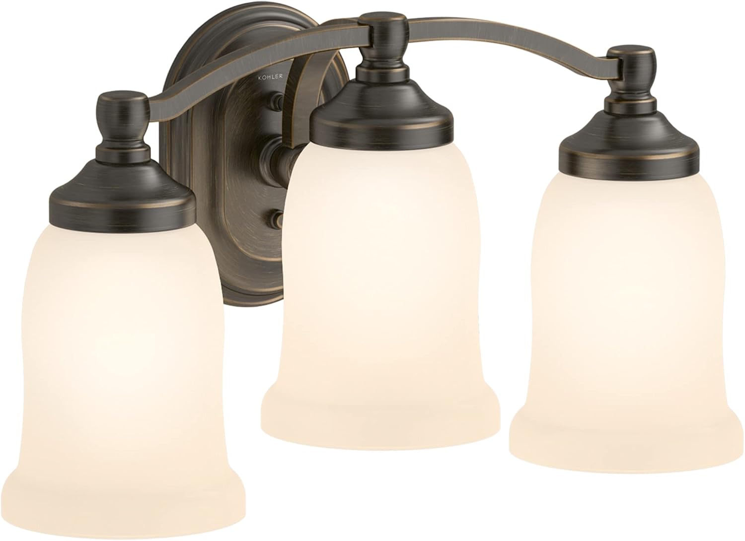 Kohler 11423-BZL Bancroft Bathroom Vanity Fixture, Wall Sconce Lighting, Position Facing Up or Down, UL Listed, 3, Oil-Rubbed Bronze