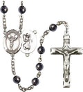 Bonyak Jewelry St. Christopher/Cheerleading Silver-Plated Rosary - Every Birth Month Color and More