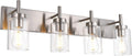 4 Lights Bathroom Vanity Light Fixture Brushed Nickel Sconces Wall Lighting Modern Industrial Indoor Wall Mounted Lamp for Kitchen Dining Room (Patent No.: US D958,438 S)