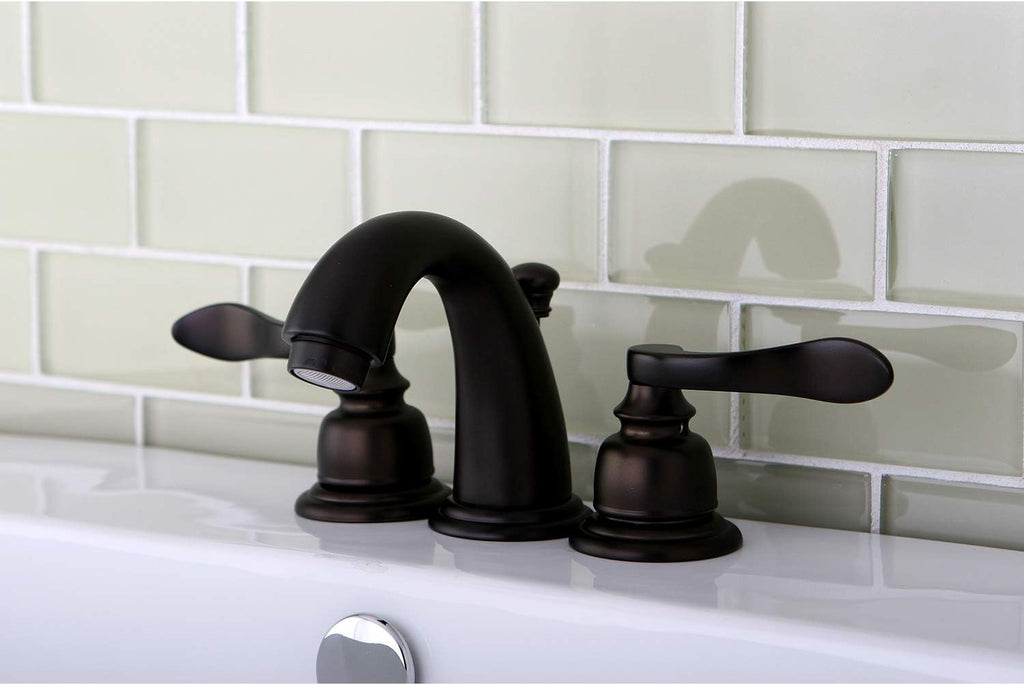 Kingston Brass KB8915NFL NuWave French Widespread Bathroom Faucet, Oil Rubbed Bronze